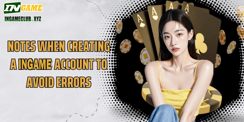 Notes when creating a IN777 account to avoid errors